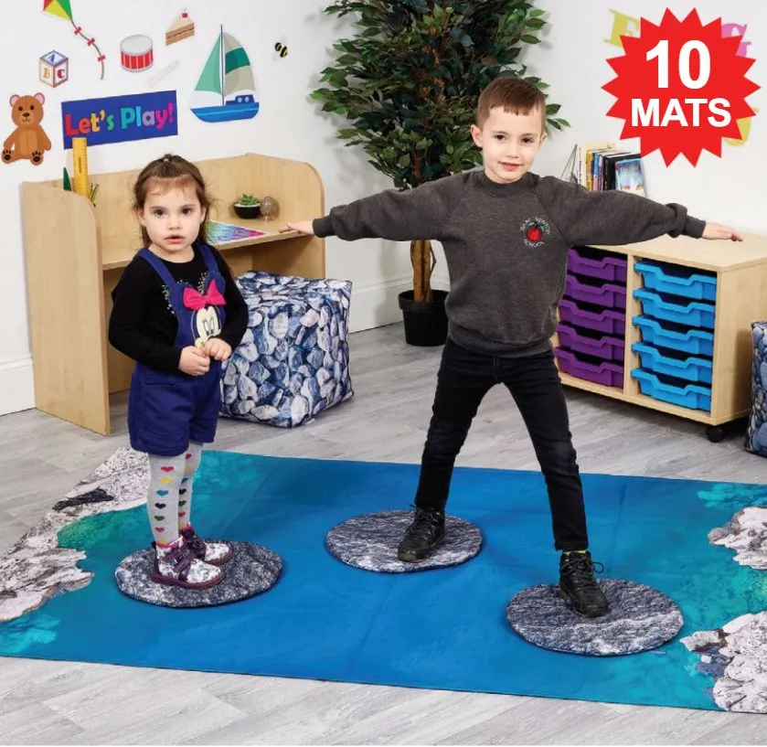 10 Stepping Stones Mats   River Floor Mat