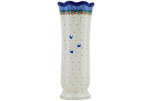 11" Vase - Bird Prince And Princess