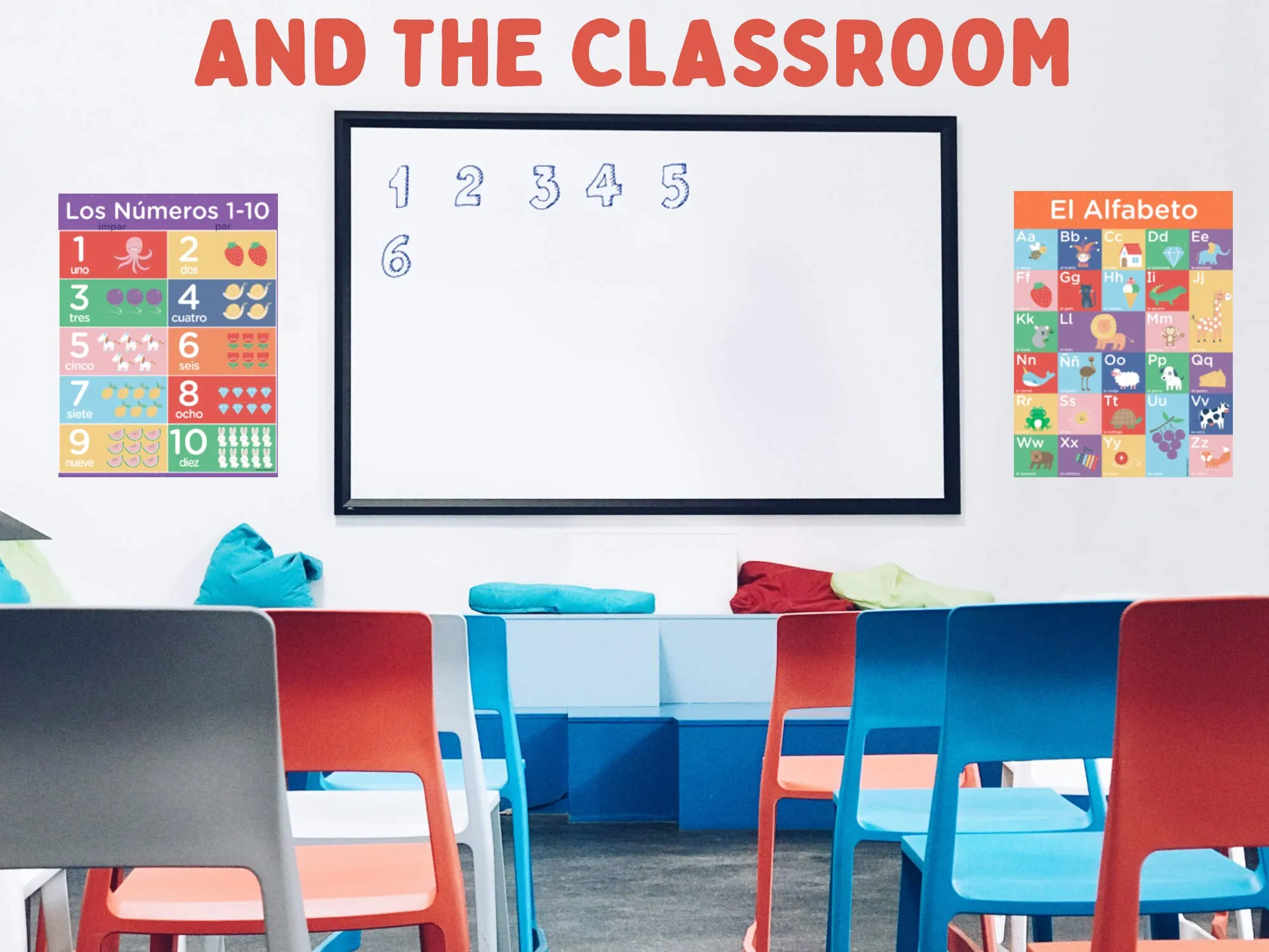 12 Spanish Posters for Classroom - Spanish Classroom Posters Include Spanish Alphabet