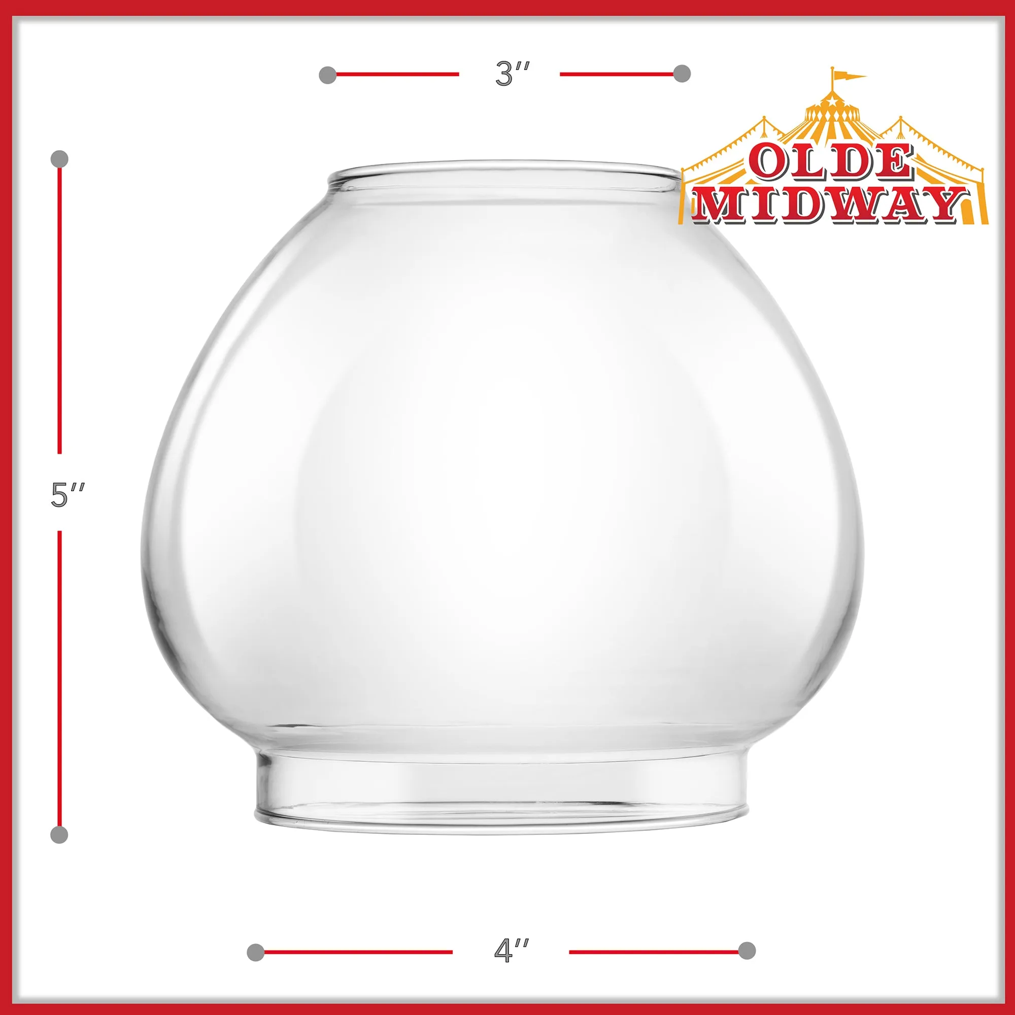 12" Gumball Machine Glass Replacement Globe
