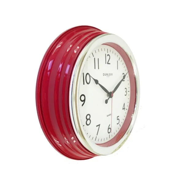 14" Red Classic Wall Clock