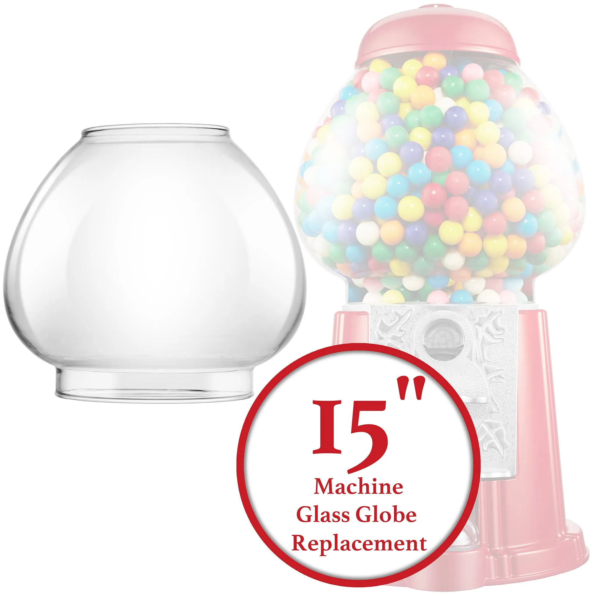 15" Gumball Machine Glass Replacement Globe