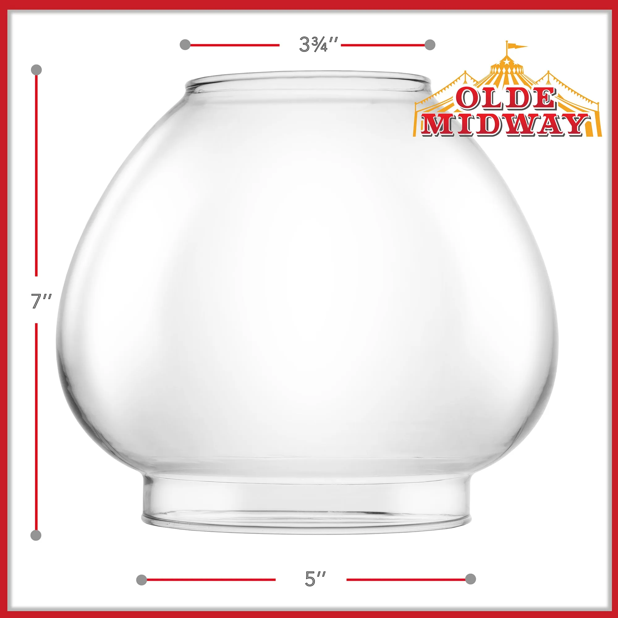 15" Gumball Machine Shatterproof Acrylic Replacement Globe