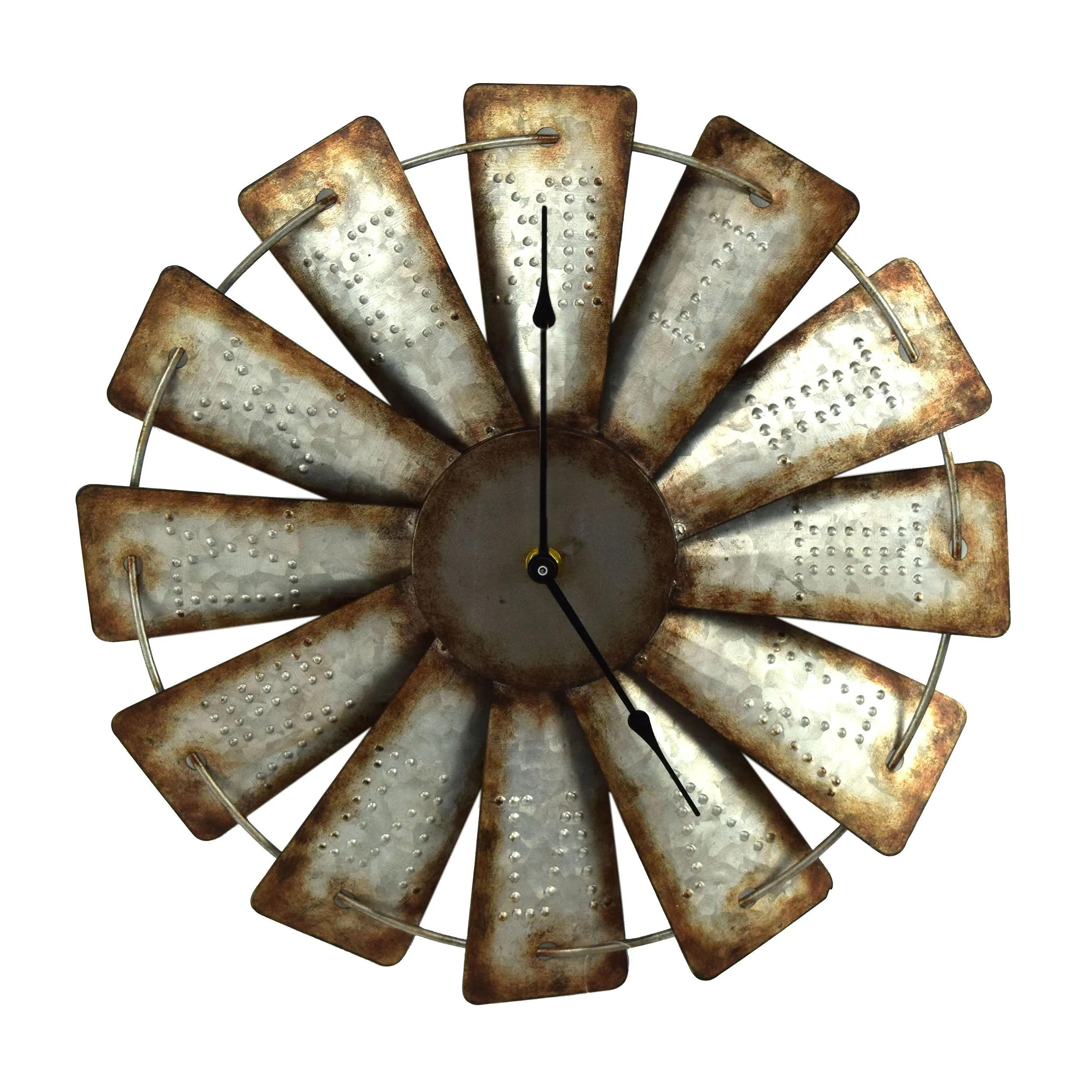 15" Rusted Clock