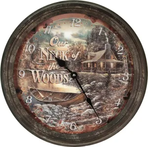 15" Rusted Clock