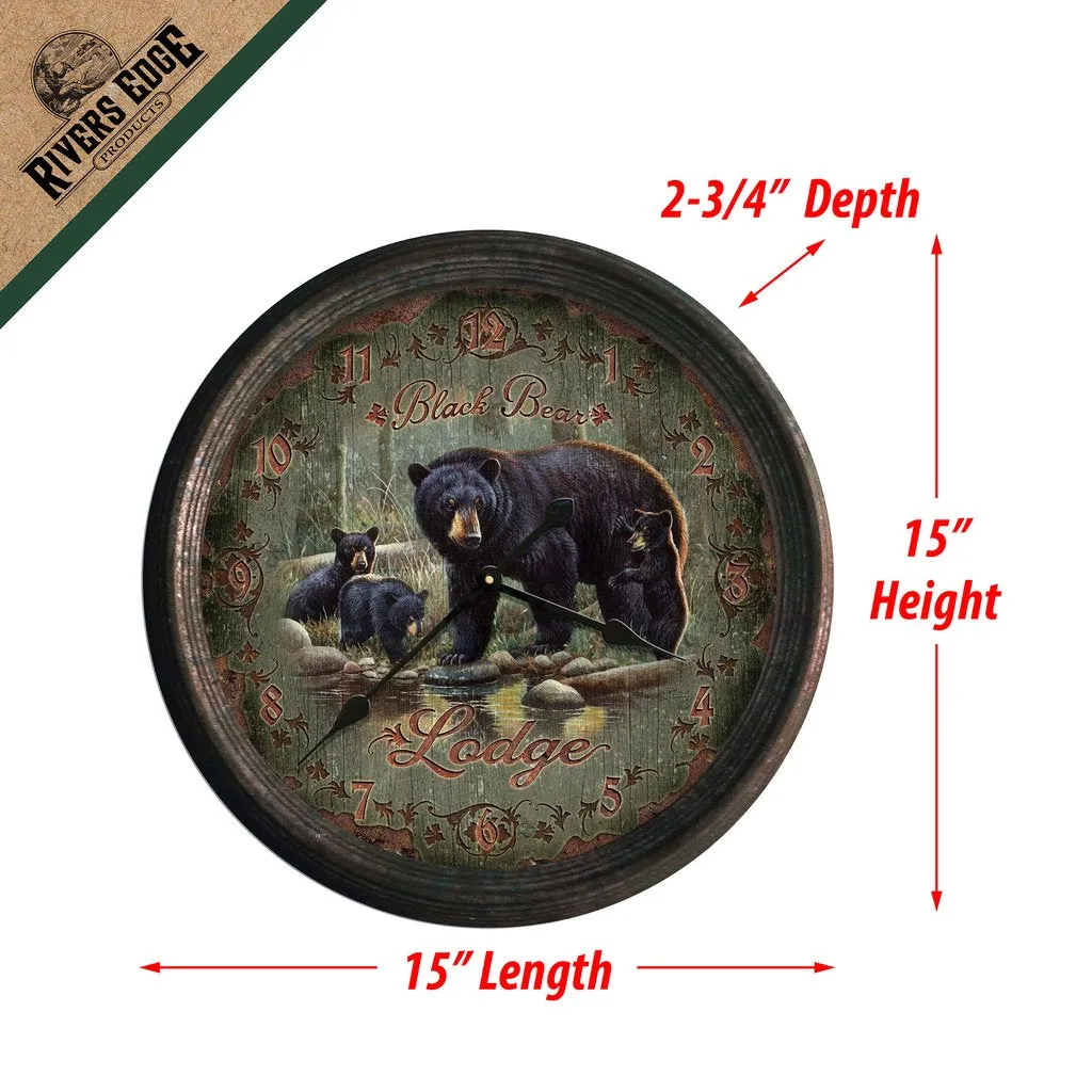 15" Rusted Clock