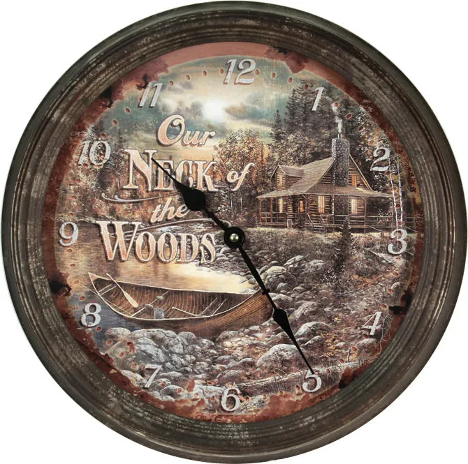 15" Rusted Clock