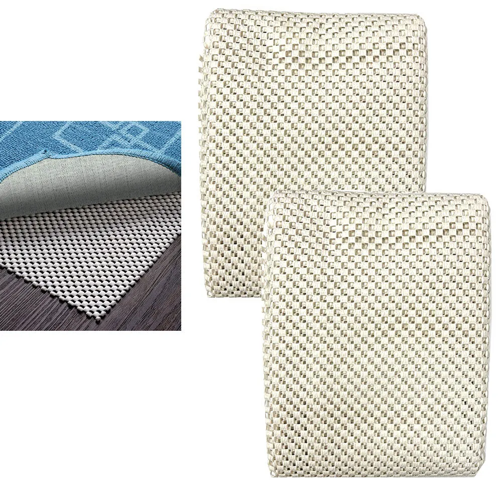 2 Pk Rug Gripper Mat 5X8ft Non Slip Grip Pad Anti Skid Carpet Floor Stop Cushion