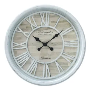 20'' White Clock - Roman Numerals
