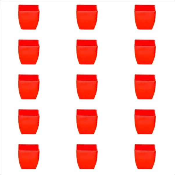 3.3 inch (8 cm) Square Plastic Planter with Rounded Edges
