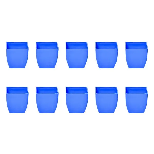 3.3 inch (8 cm) Square Plastic Planter with Rounded Edges