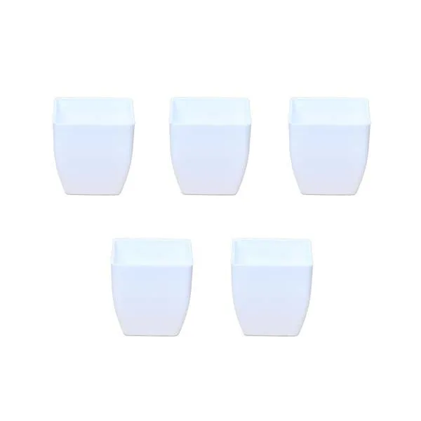 3.3 inch (8 cm) Square Plastic Planter with Rounded Edges