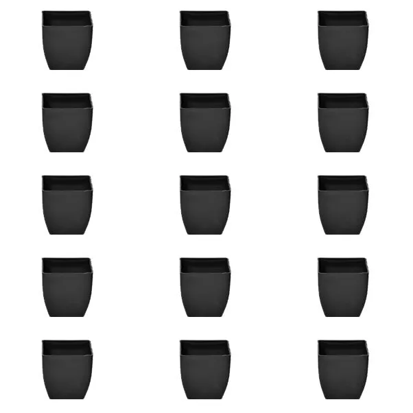 3.3 inch (8 cm) Square Plastic Planter with Rounded Edges