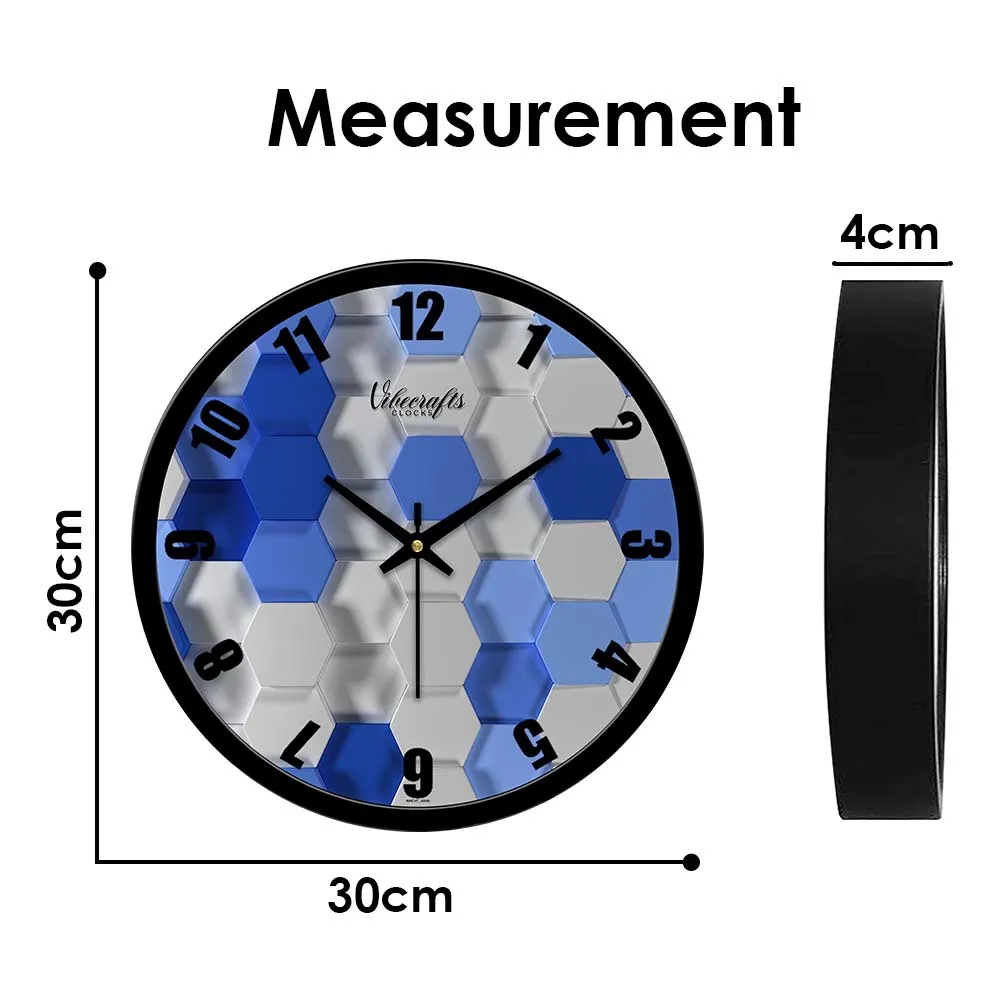 3D Hexagon High Quality Designer Wall Clock