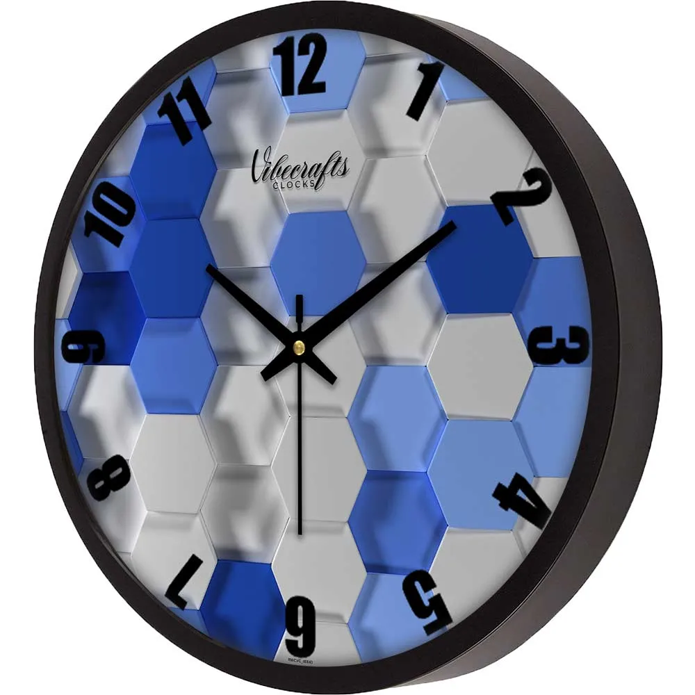 3D Hexagon High Quality Designer Wall Clock