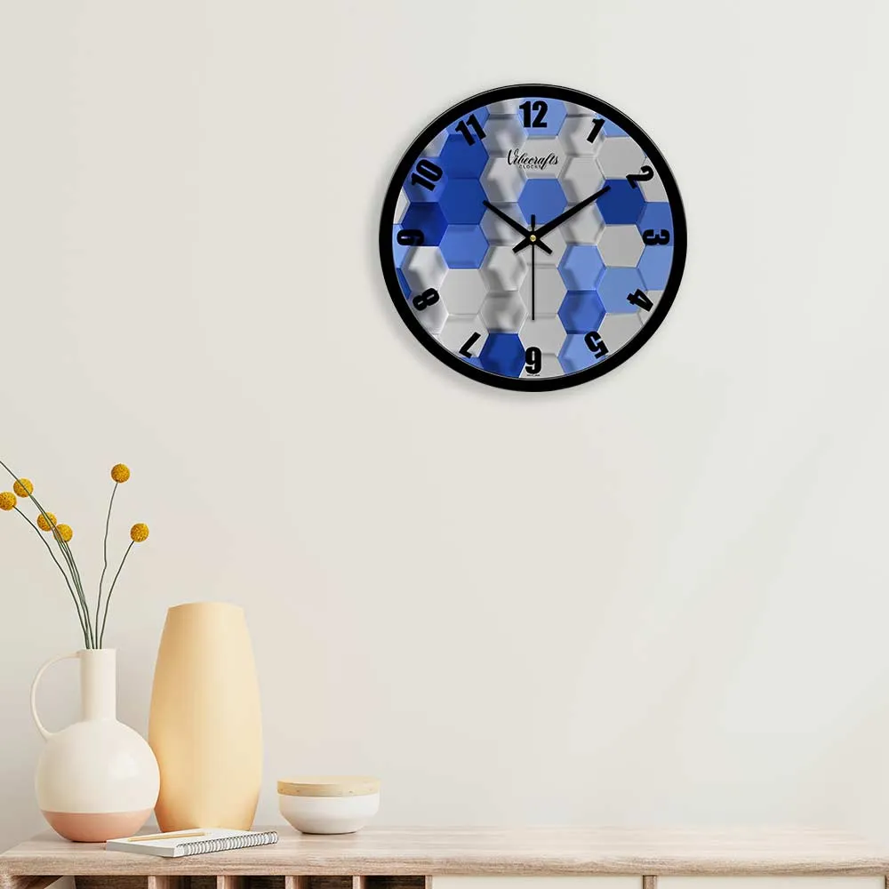 3D Hexagon High Quality Designer Wall Clock