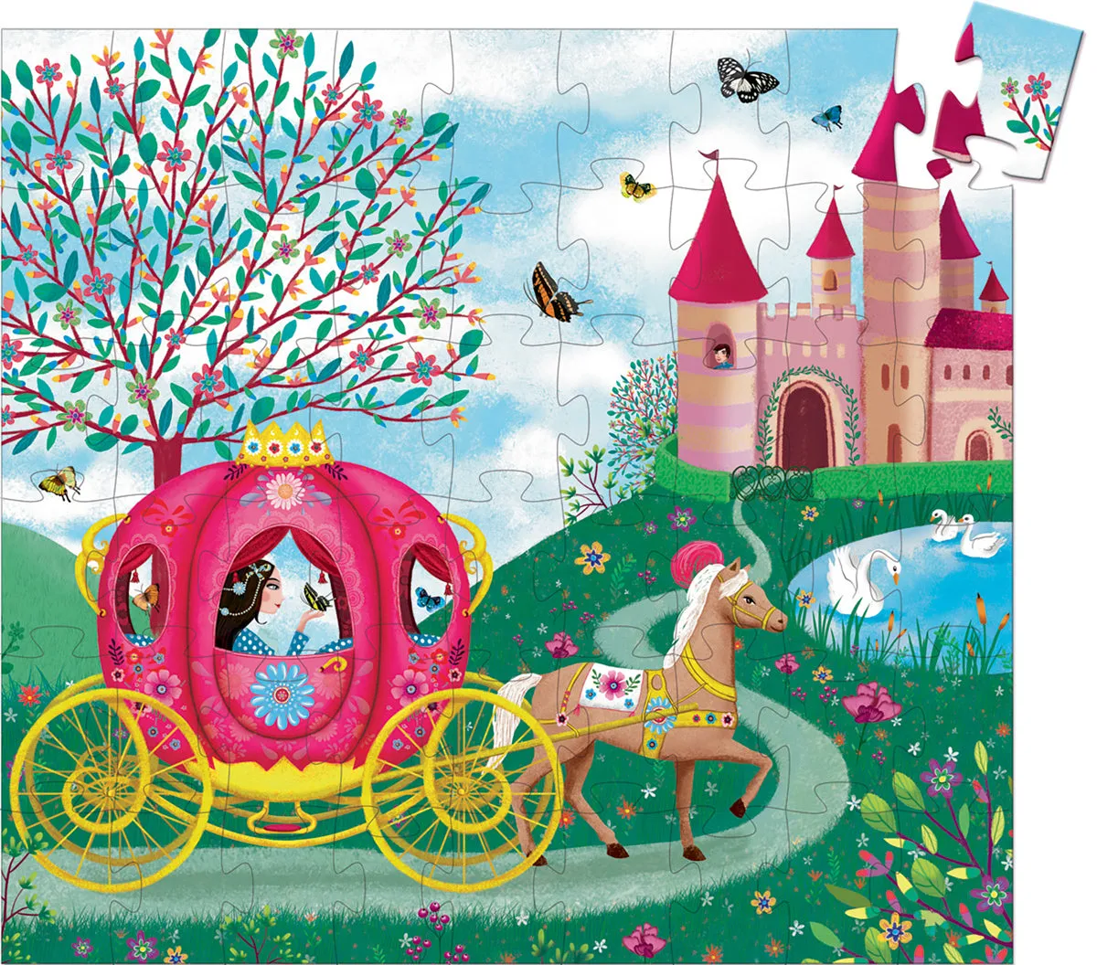 54 Piece Elise's Carriage Silhouette Puzzle
