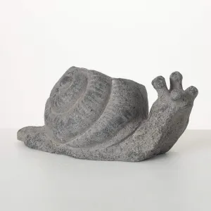 6"H Sullivans Charcoal Snail Planter, Gray