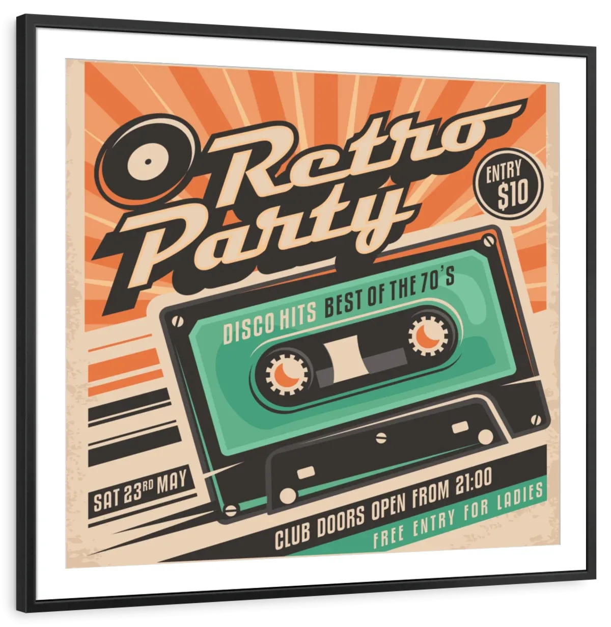 70s Disco Hits Wall Art