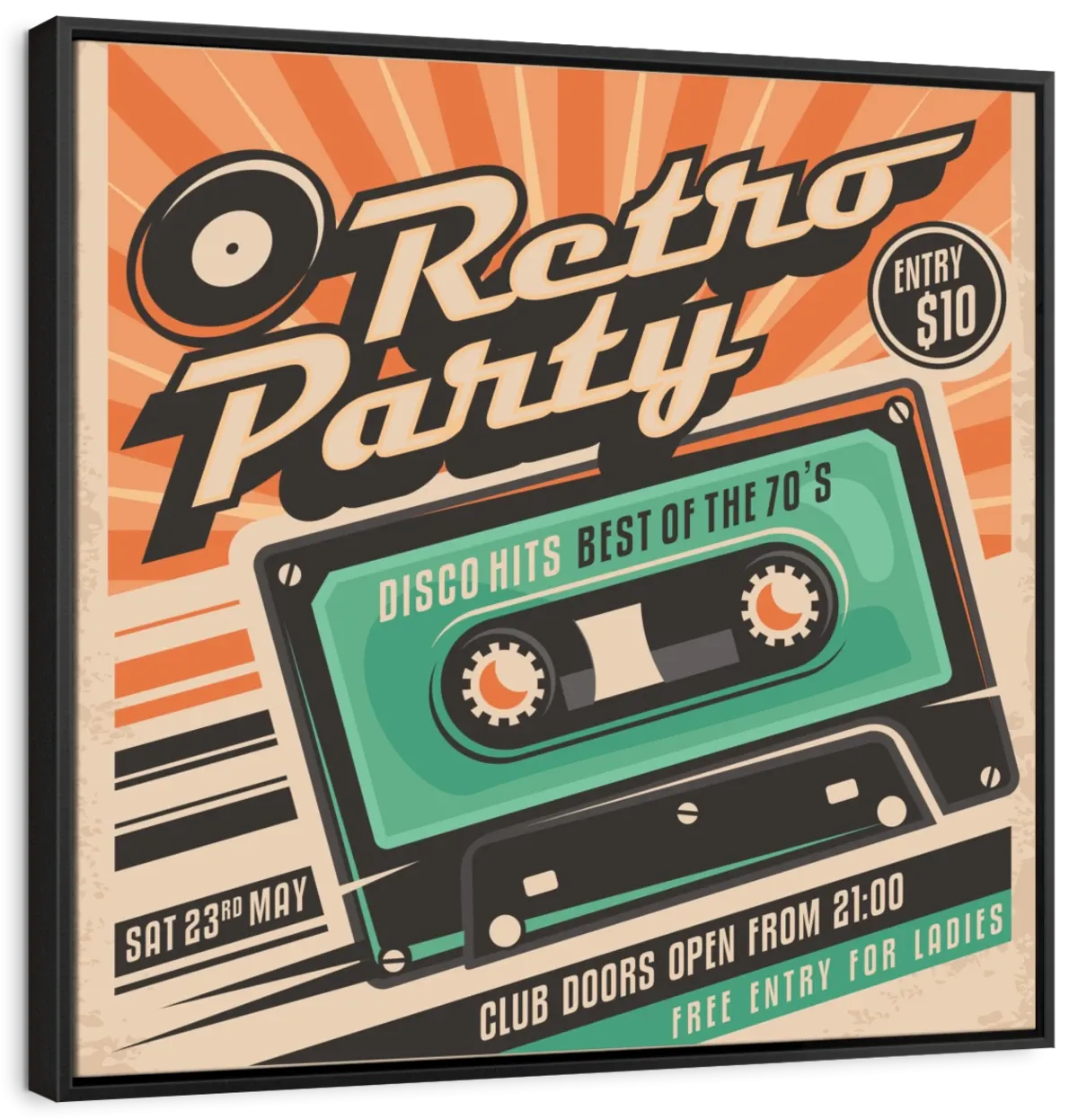 70s Disco Hits Wall Art