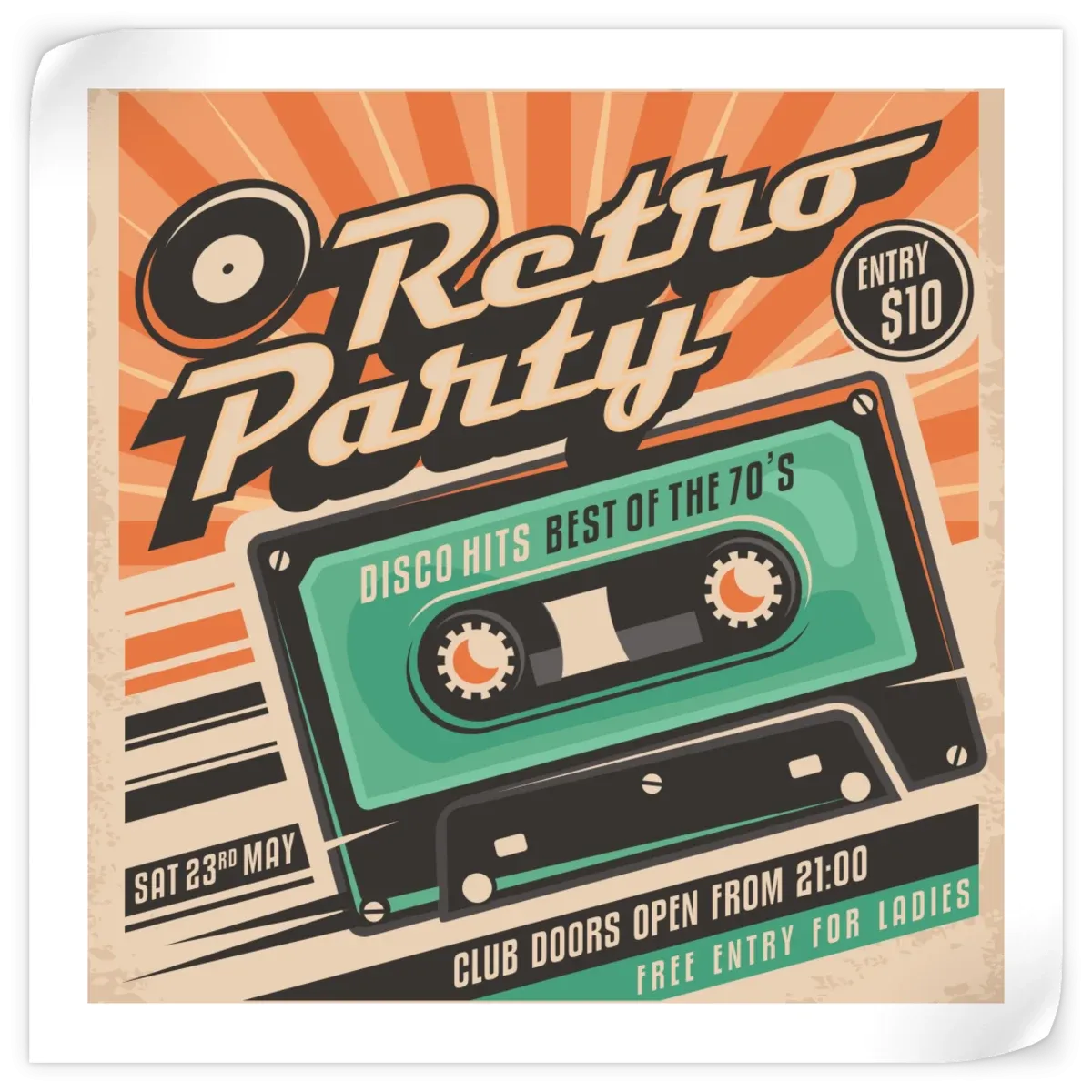 70s Disco Hits Wall Art