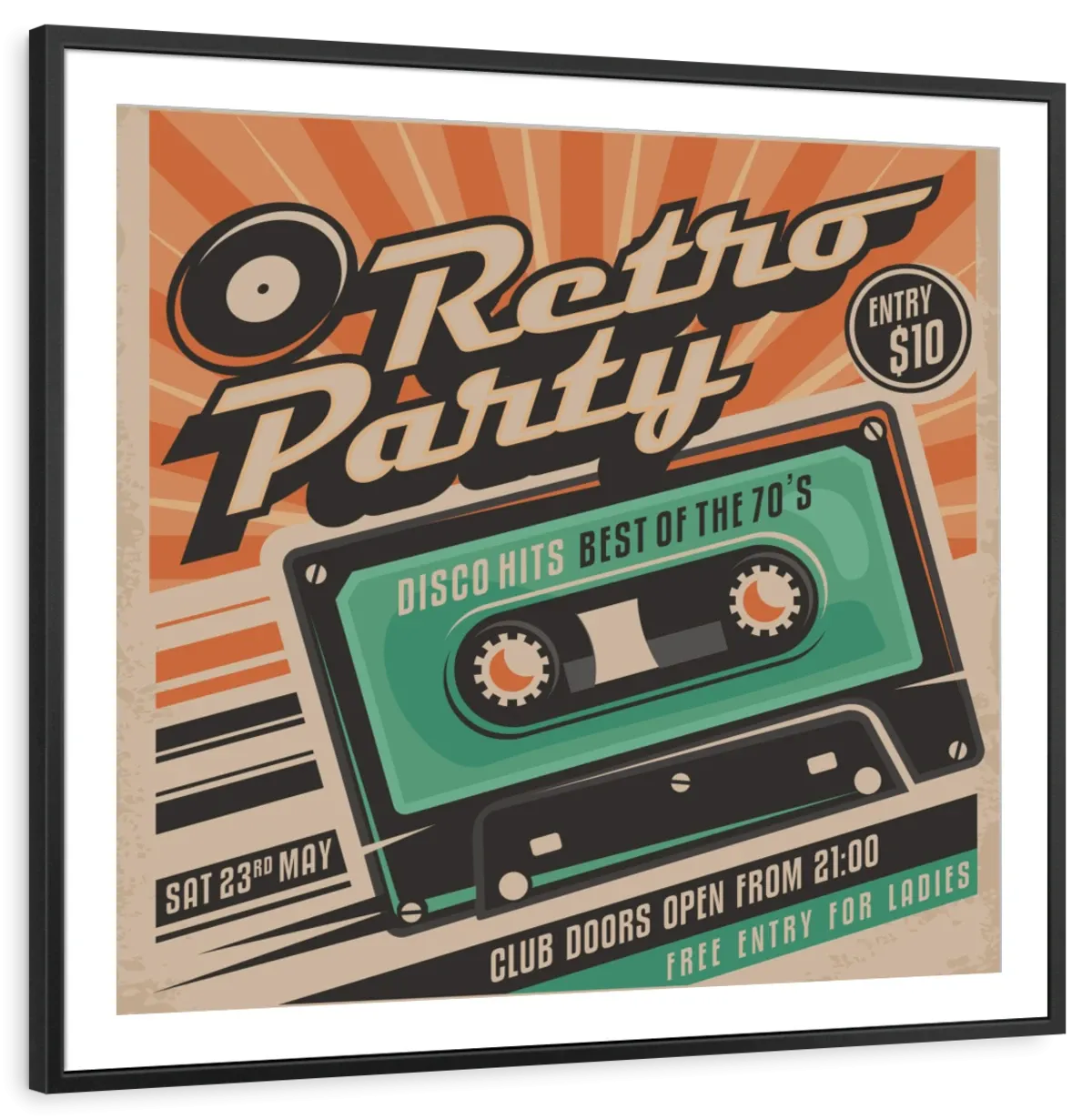 70s Disco Hits Wall Art
