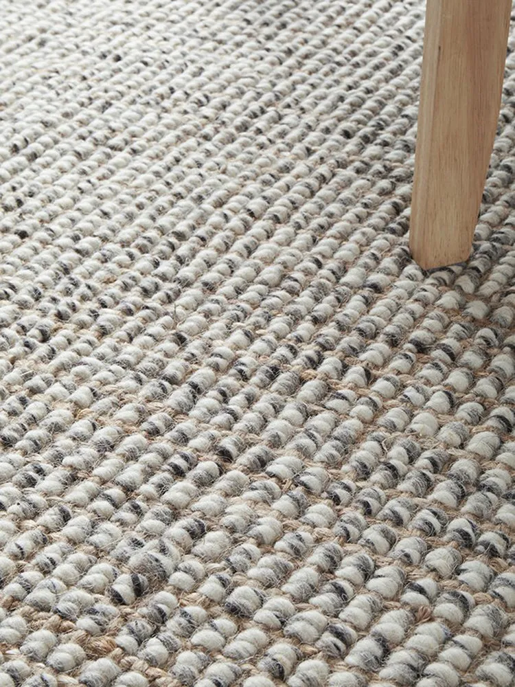 Arabella Grey Handmade Wool-Jute Blend Rug