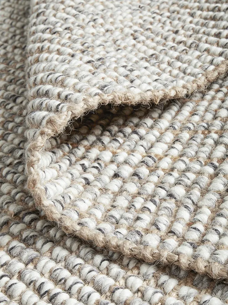 Arabella Grey Handmade Wool-Jute Blend Rug