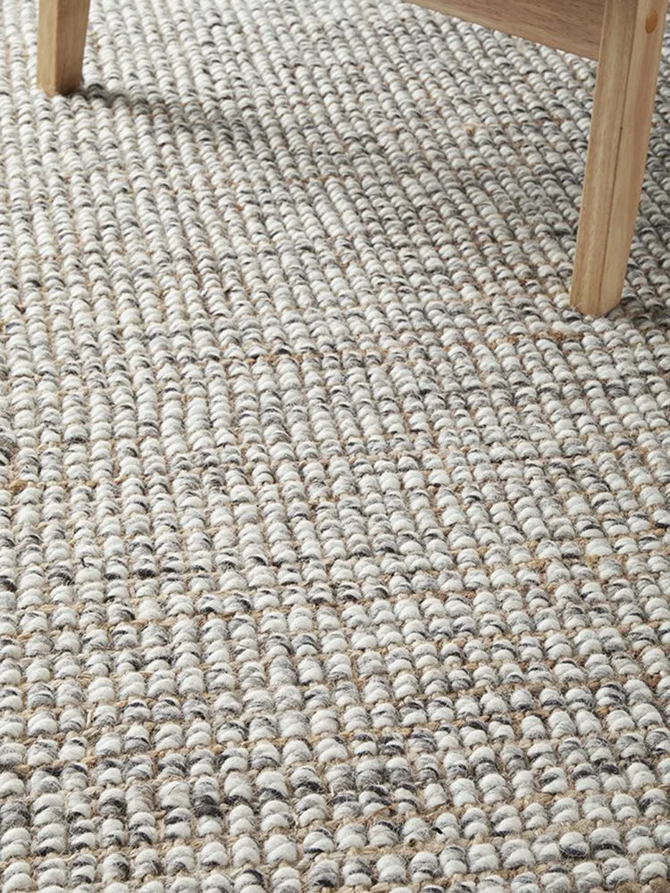 Arabella Grey Handmade Wool-Jute Blend Rug
