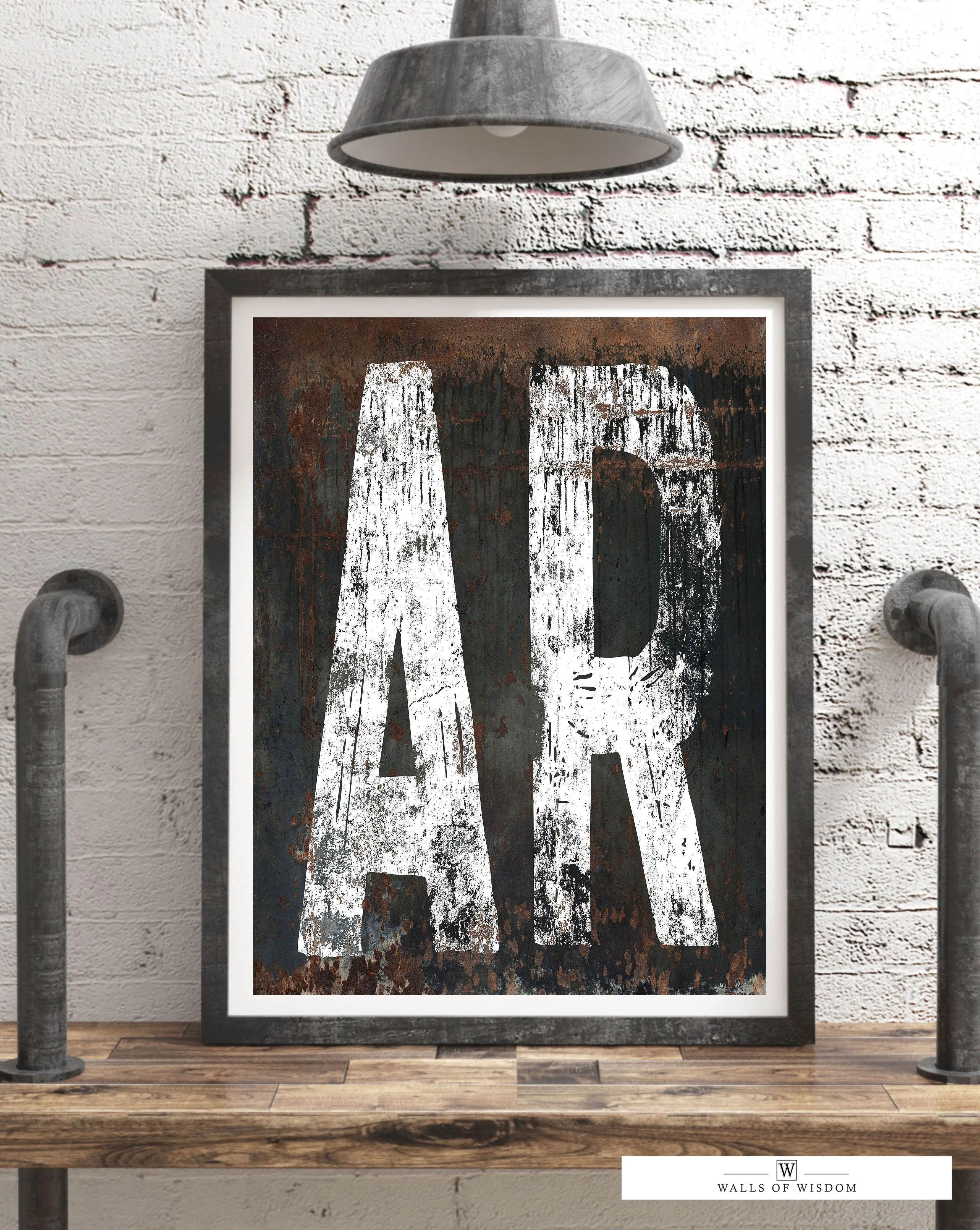 Arkansas Home State Poster Print - AR State Sign Retro Style Vintage Print Art
