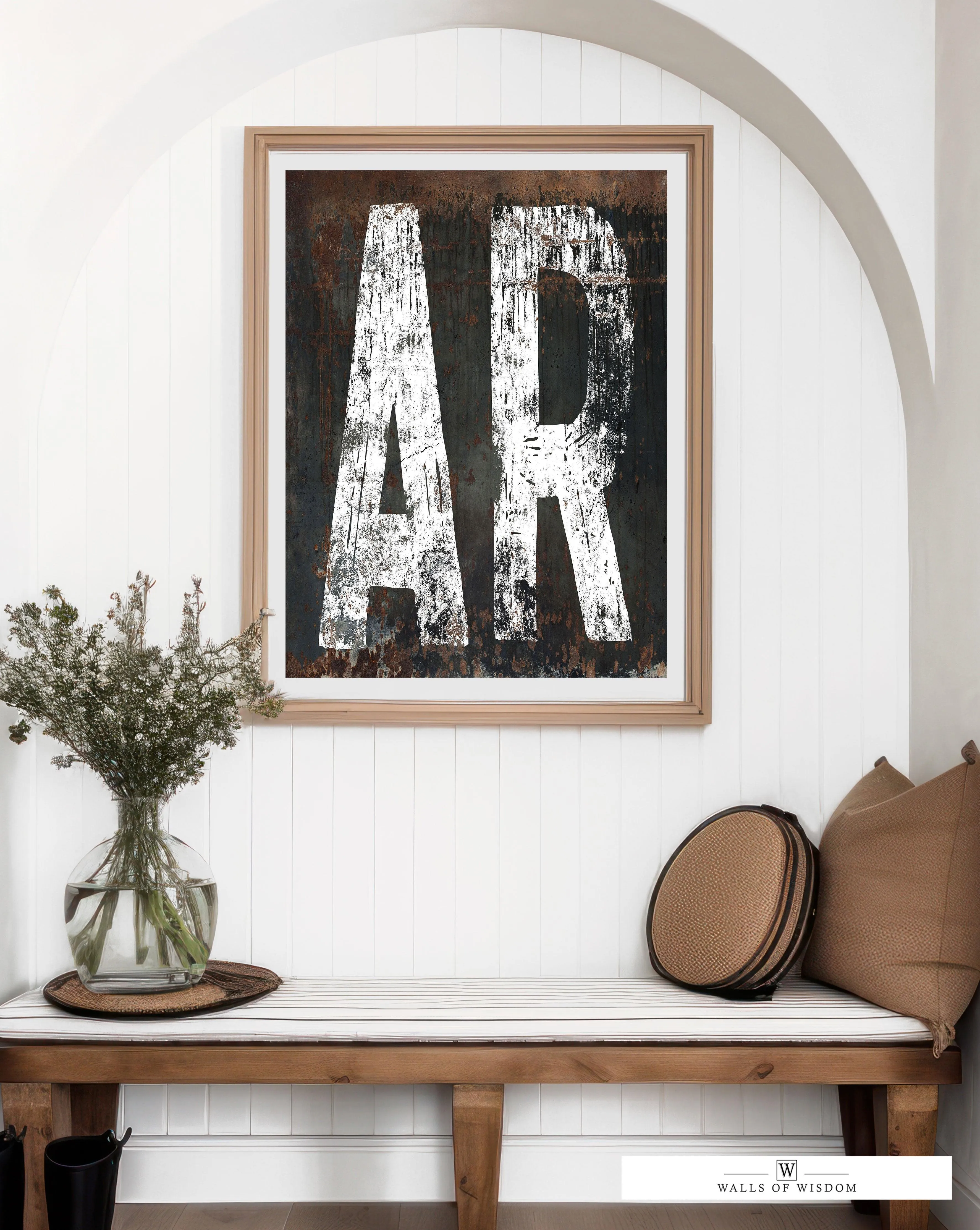 Arkansas Home State Poster Print - AR State Sign Retro Style Vintage Print Art