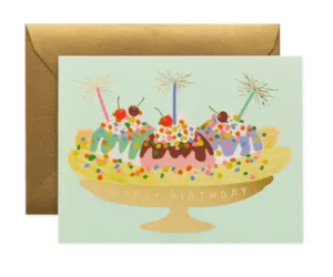 Banana Split Birthday Card