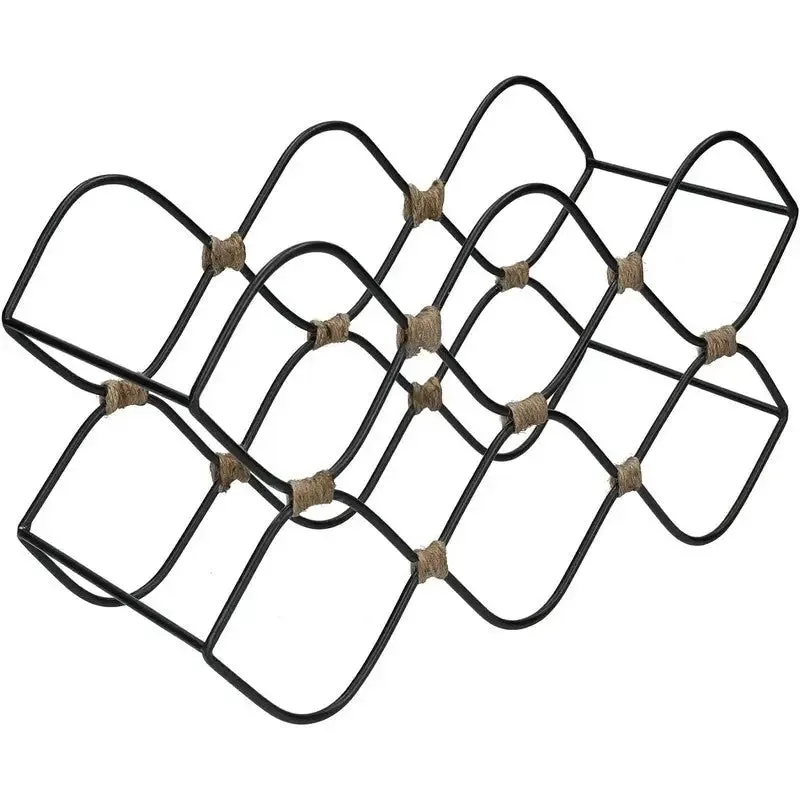 BarCraft Iron Wire Wine Rack - Holds 8 Bottles