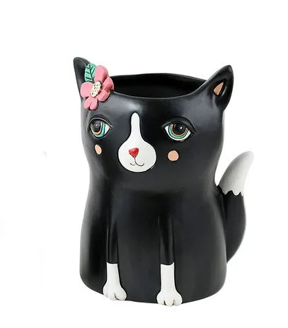 Black Cat Resin Planter | Assorted Sizes