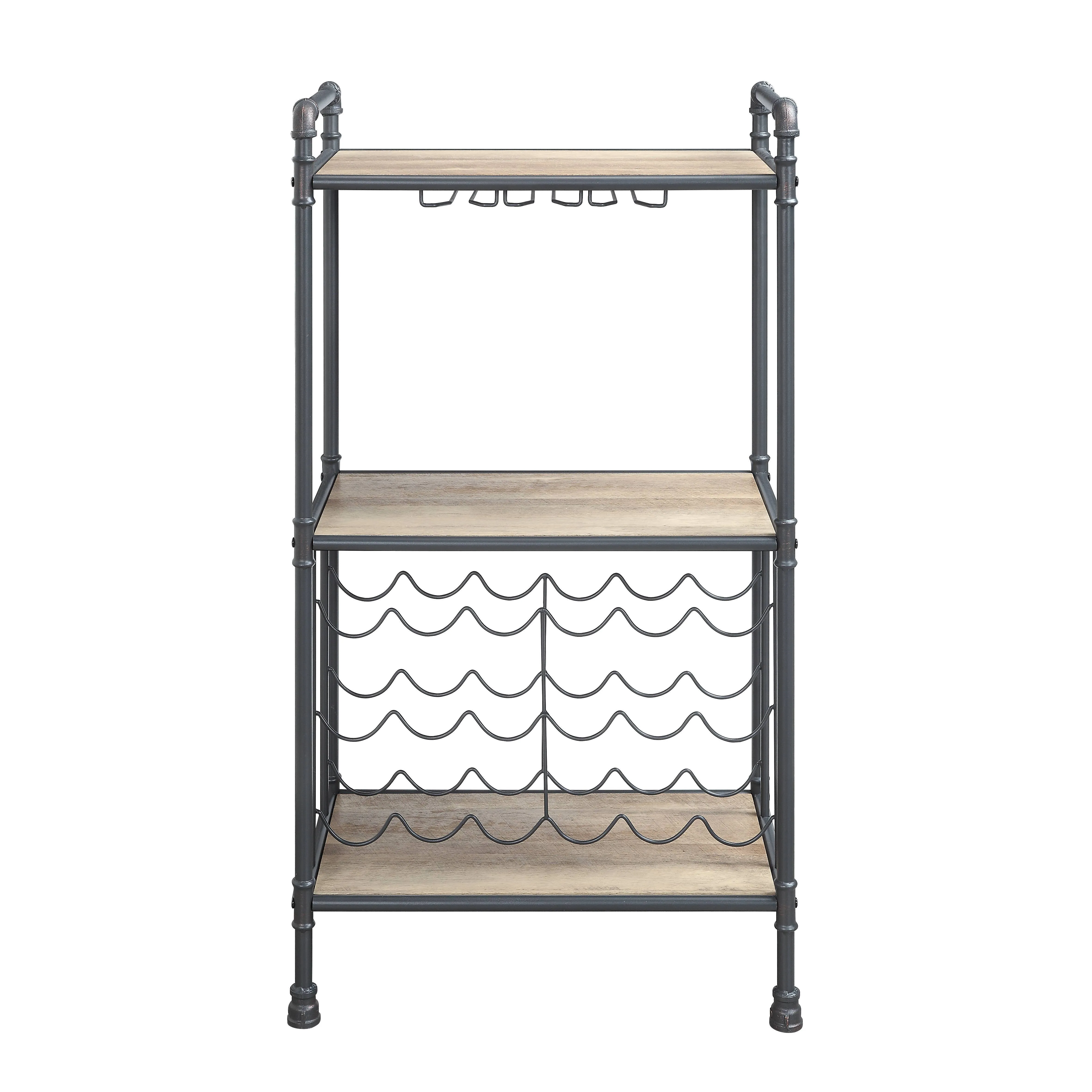 Brantley - Wine Rack - Gray / Oak by Couch.com