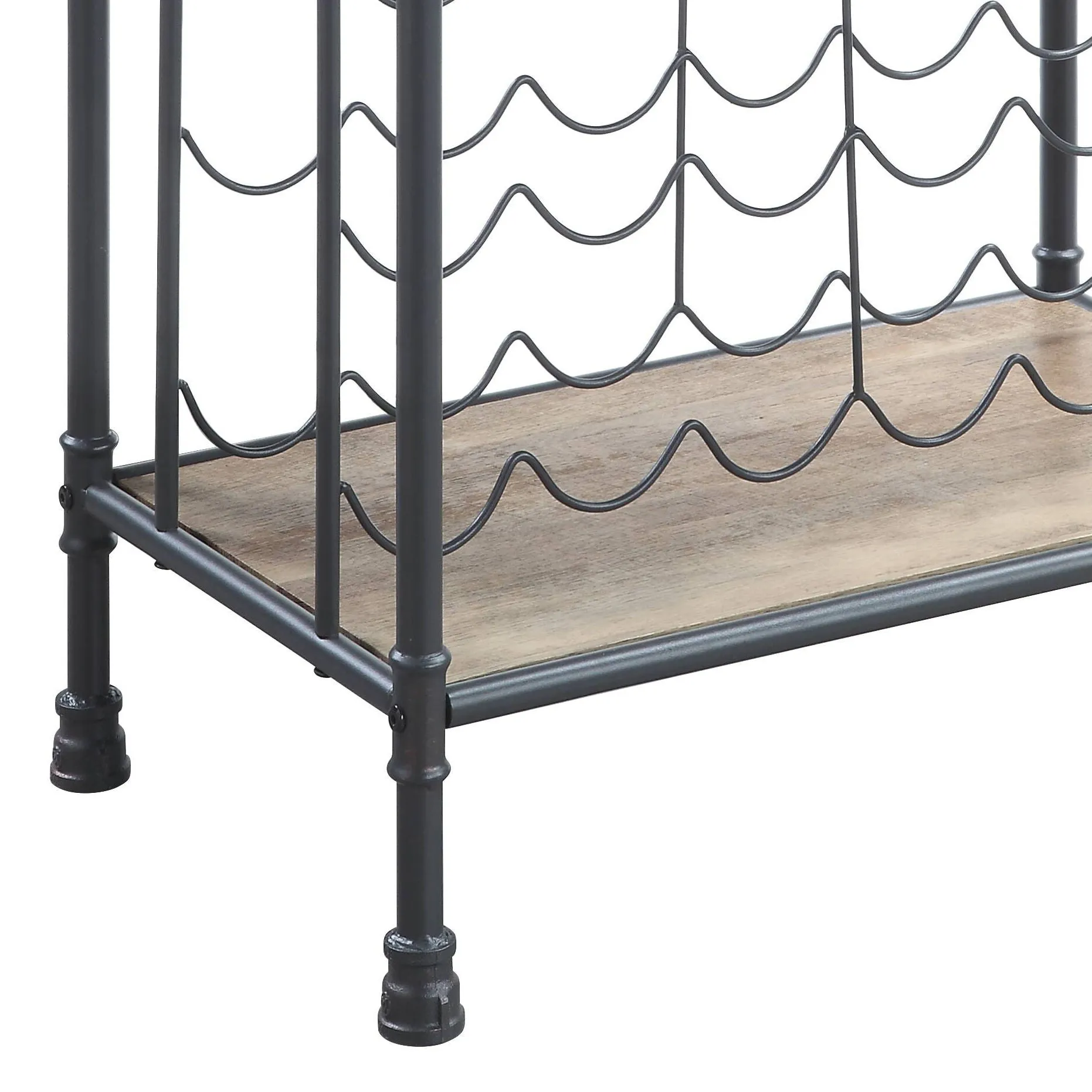 Brantley - Wine Rack - Gray / Oak by Couch.com