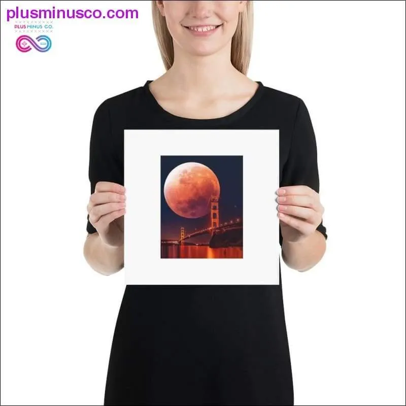 Brooklyn Bridge On Super-moon Eclipse Paper Matte poster