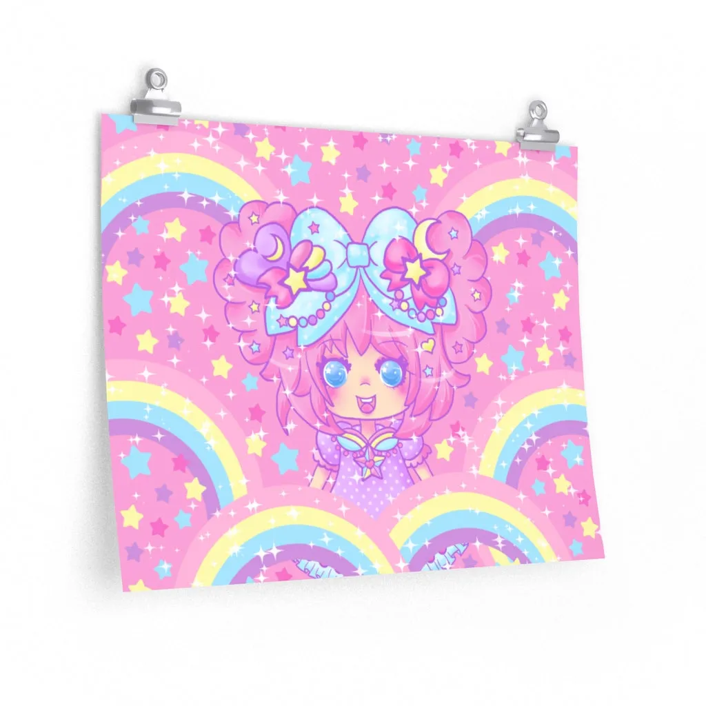 Bubbles Rainbow Land - (20″ × 16″) Art Print Poster