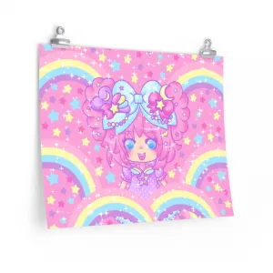 Bubbles Rainbow Land - (20″ × 16″) Art Print Poster