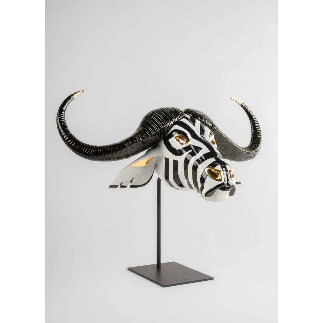 Buffalo Mask - Black And Gold (Lladro Special Order)