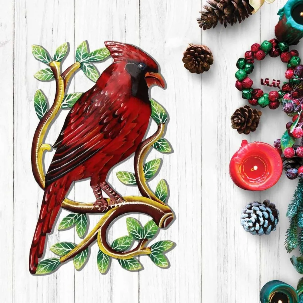 Cardinal Recycled Metal Wall Art