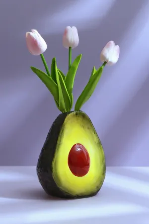 Ceramic Avocado-Shaped Vase
