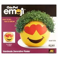 Chia Pet Planter - Emoji - Heart Eyes