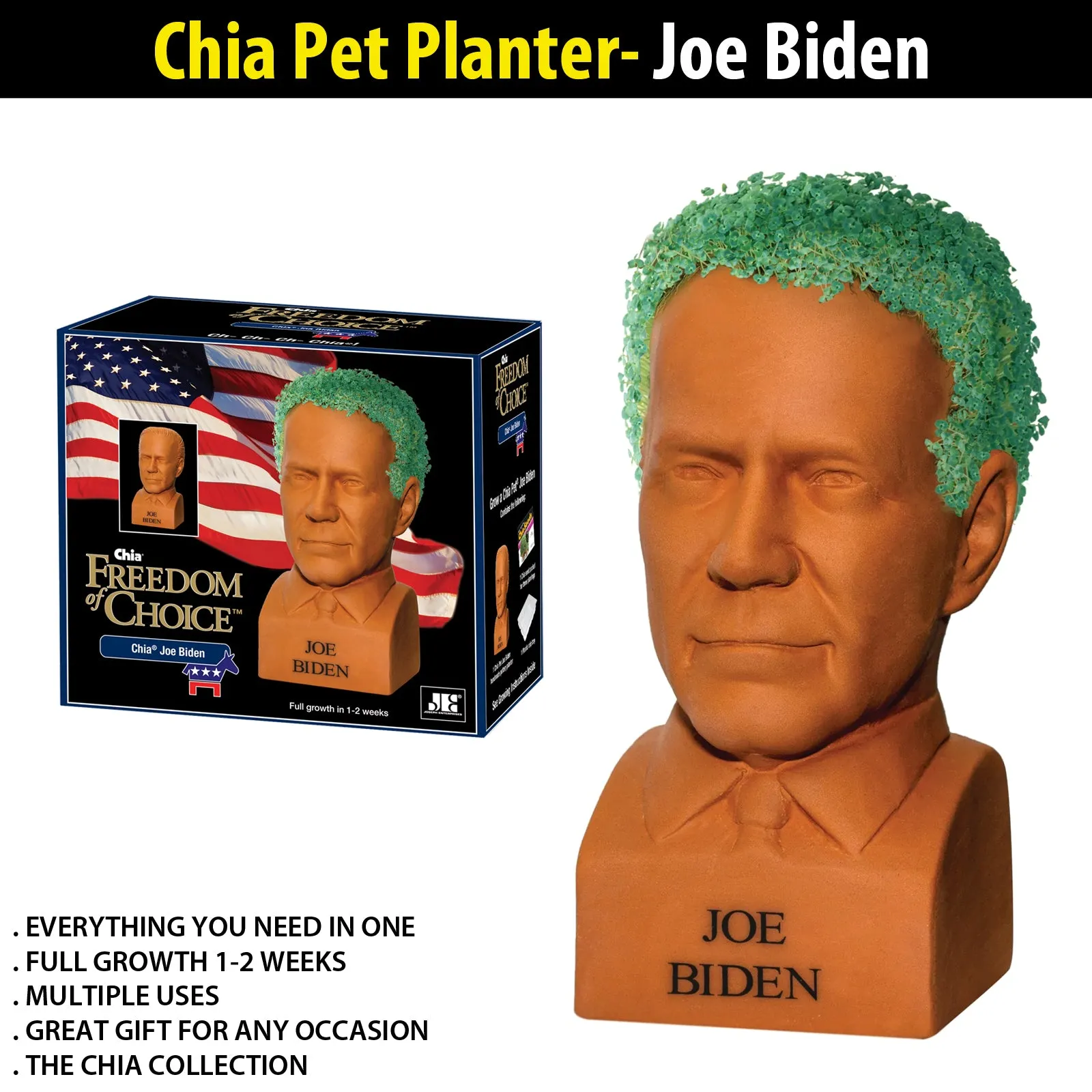 Chia Pet Planter - Freedom of Choice Joe Biden