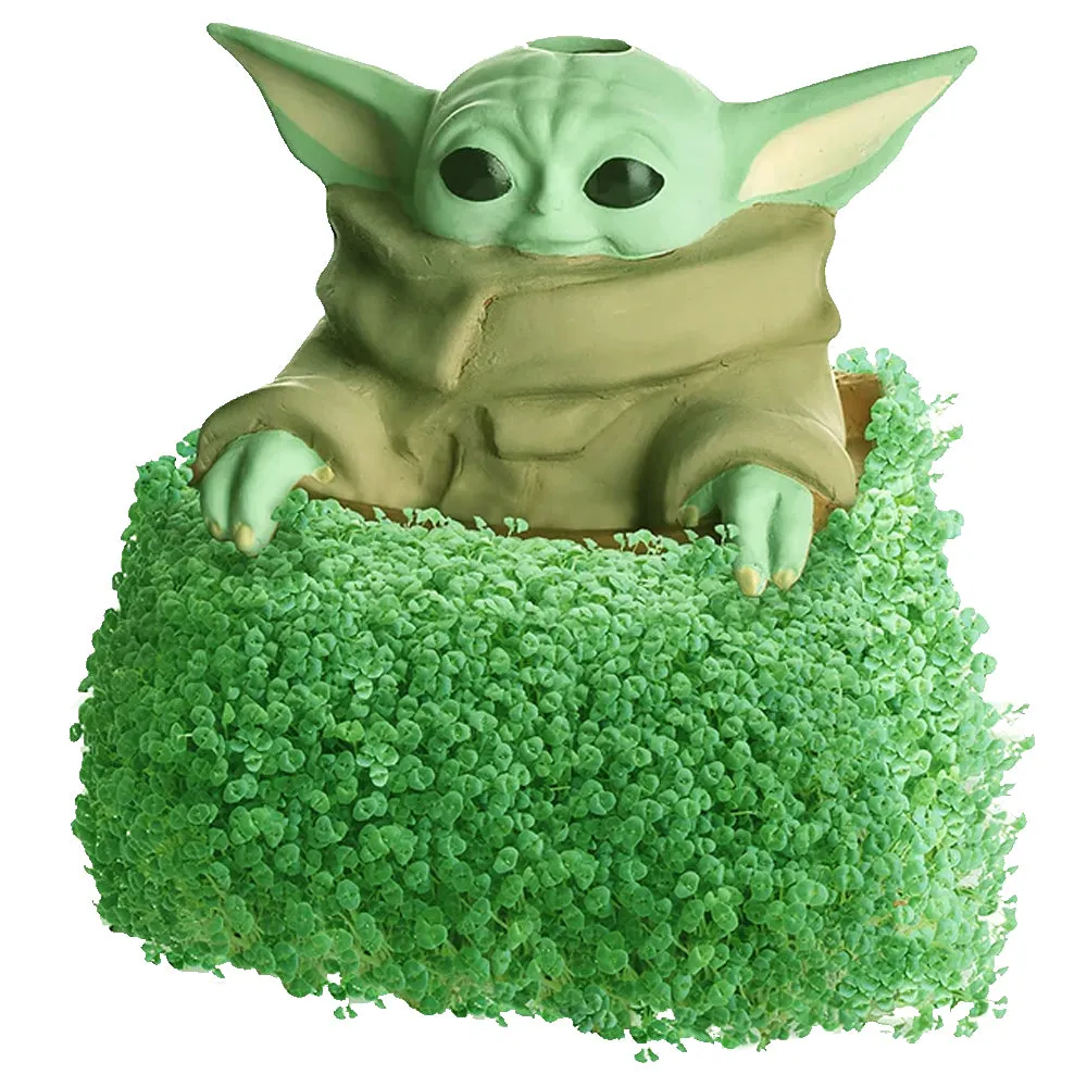 Chia Pet Planter - Star Wars Yoda the Child in Mando's Satchel