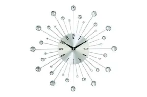 Copy of Silver Metal Glam Abstract Wall Clock - 15" x 2" x 15"