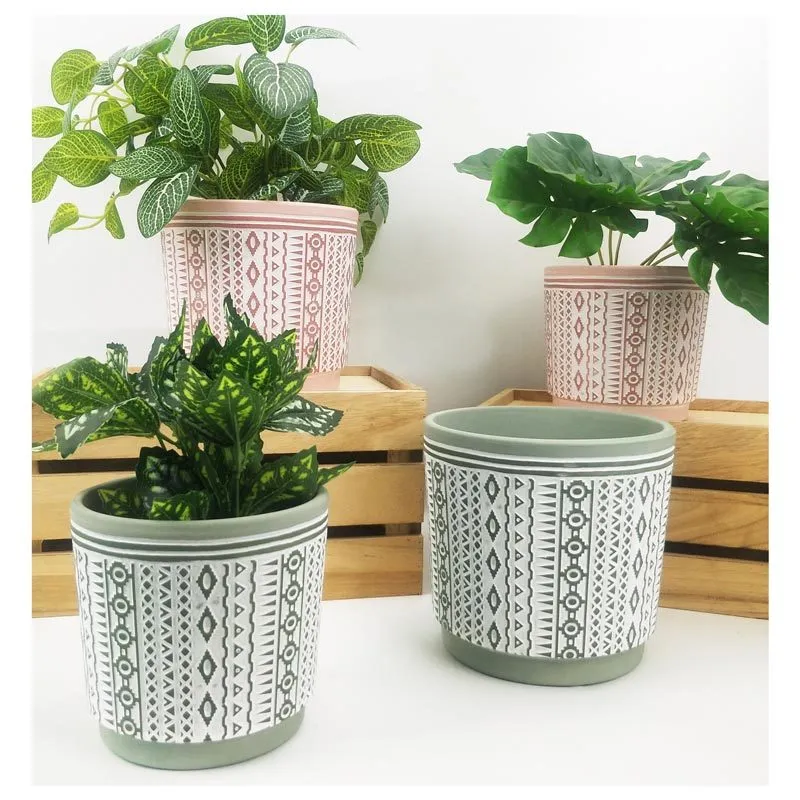 Corby Aztec Planter - Pink (15cm)