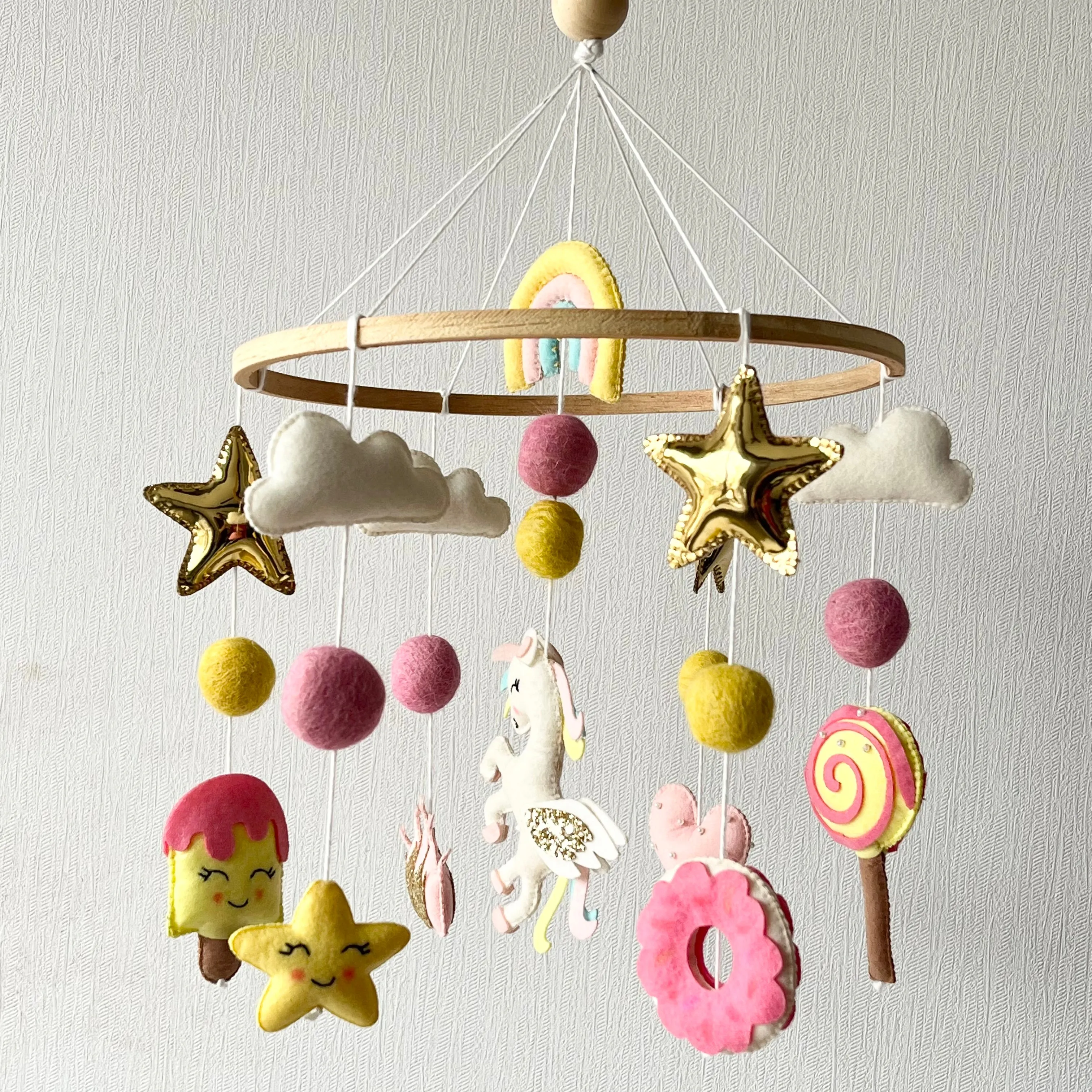 Cot / Crib Mobile - Whimsical Unicorn