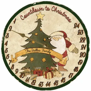Countdown To Christmas Clock- Christmas Tree Clock- Countdown Holiday Clock