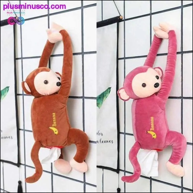 Creative Cartoon Monkey Home Office Car Hanging Paper Napkin